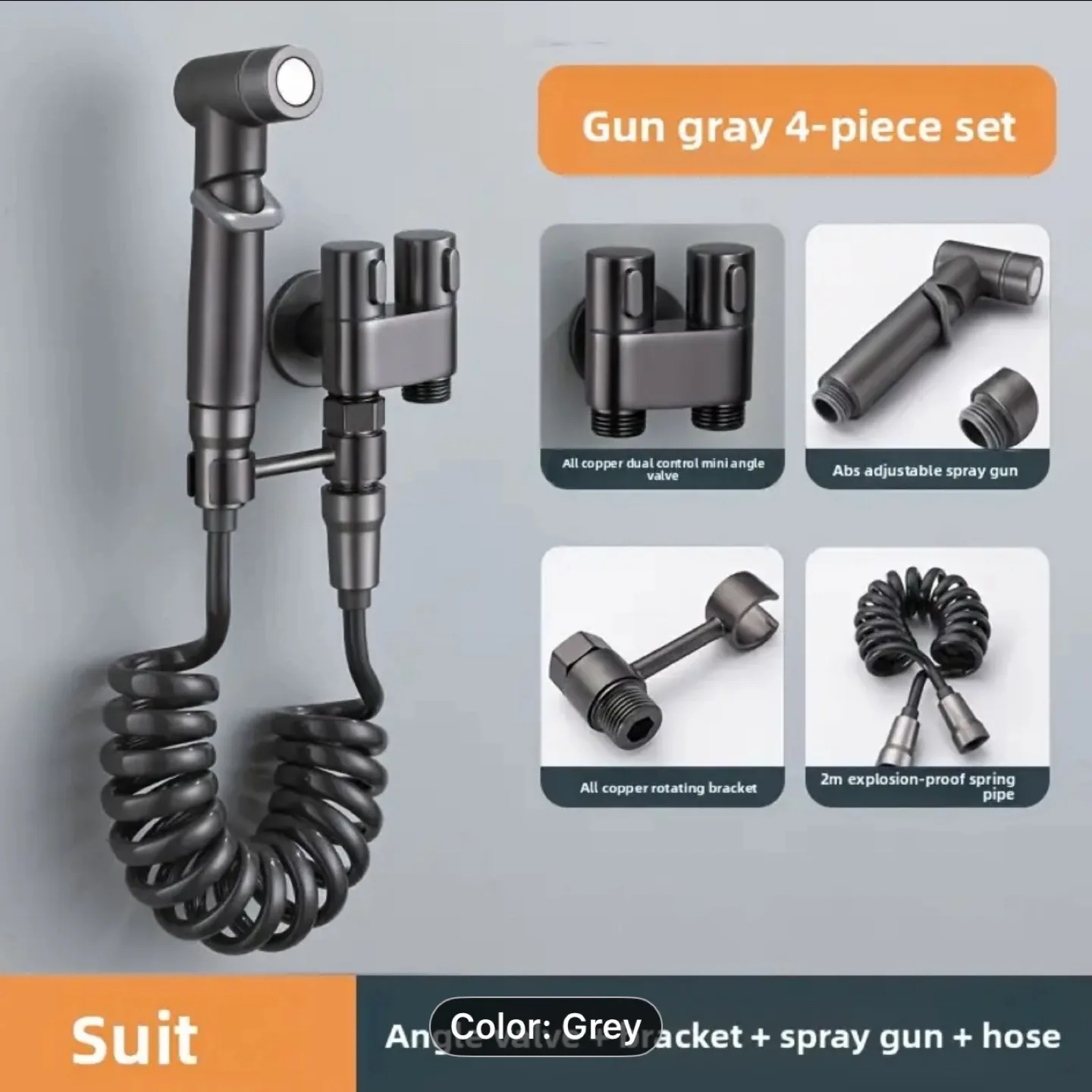 4pcs/1 Set Handheld Bathroom Equipment Kit thumbnail