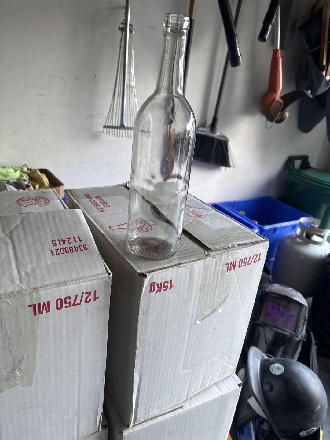 Empty Glass Wine Bottles