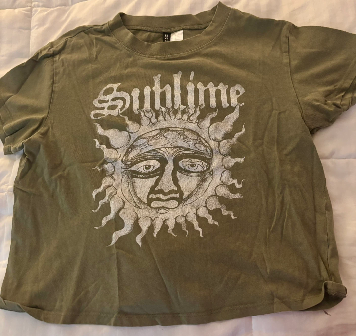 H&M Sublime Graphic T-Shirt - Olive Green