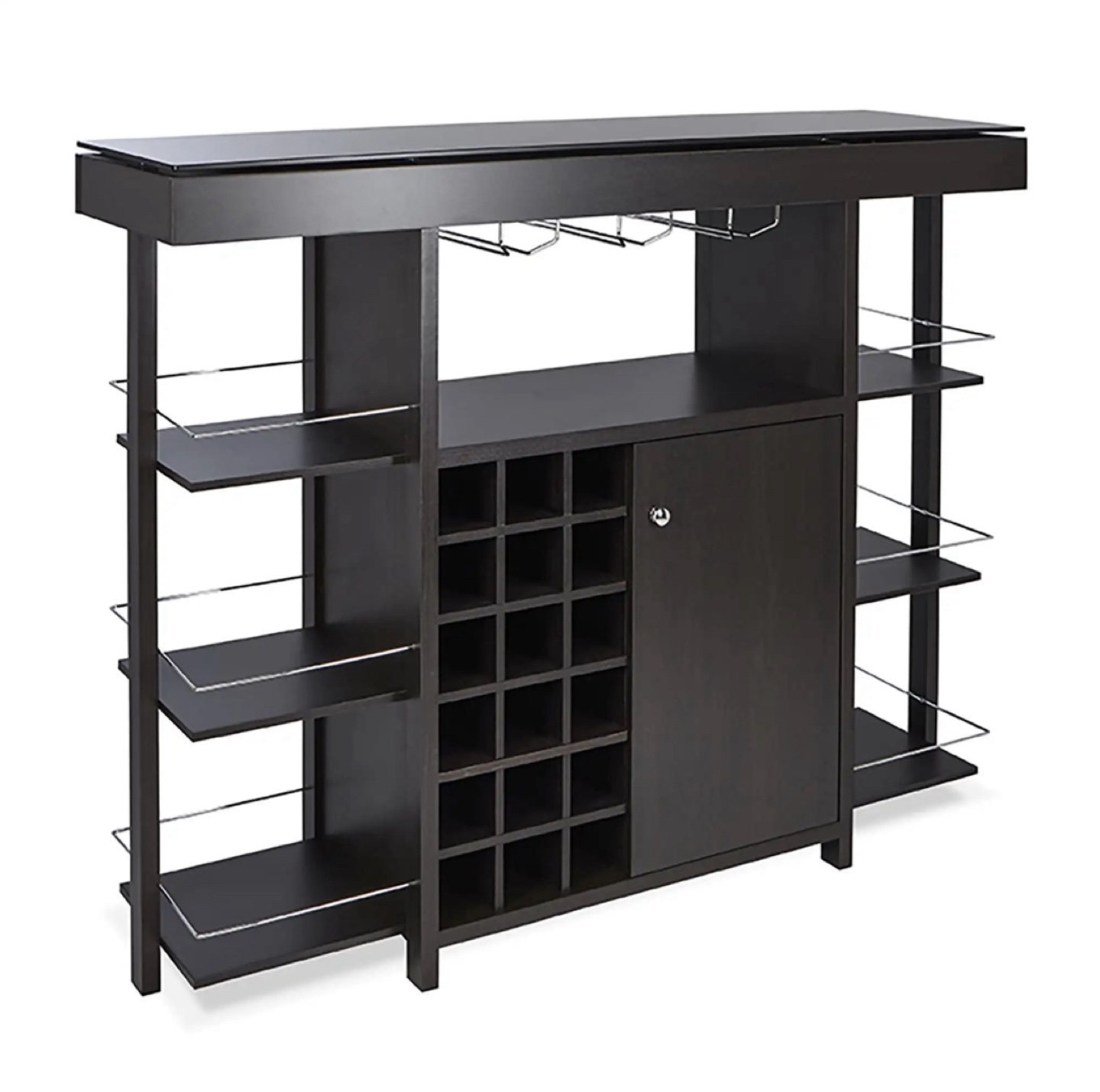 Contemporary Dark Brown Bar Cabinet - photo 3
