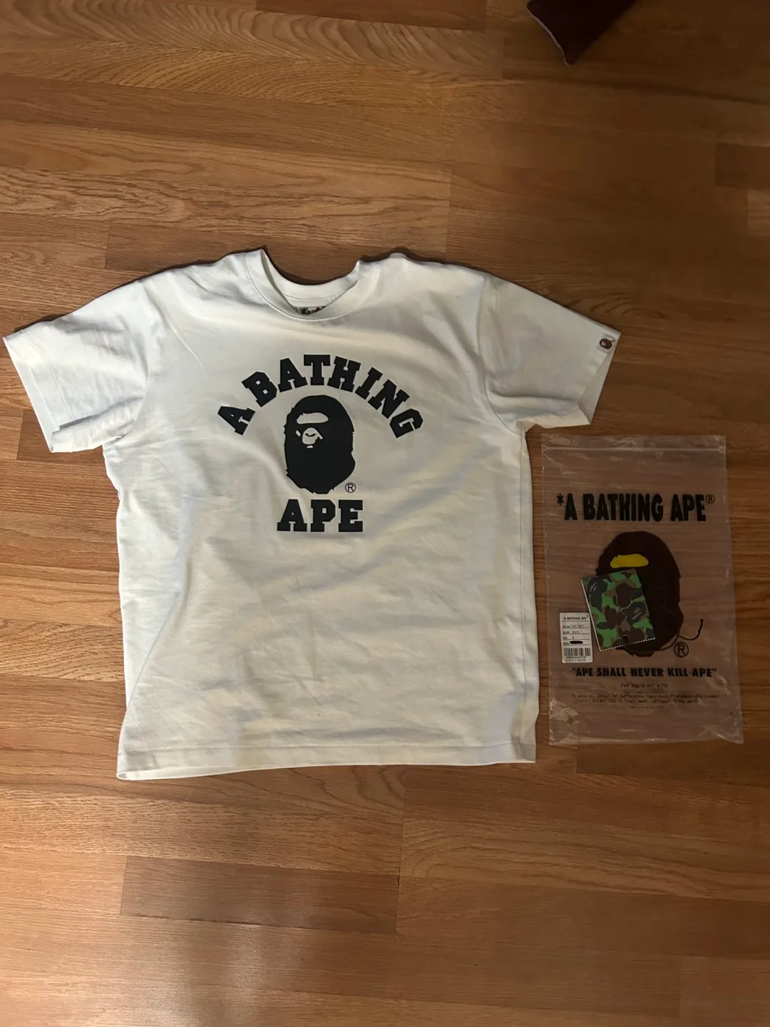 A Bathing Ape (BAPE) White T-Shirt - Size S thumbnail