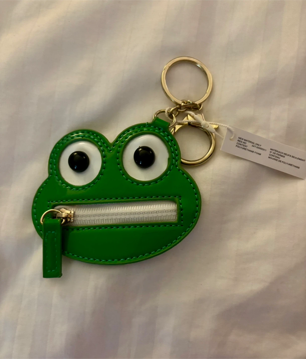 Green Frog Coin Purse Keychain