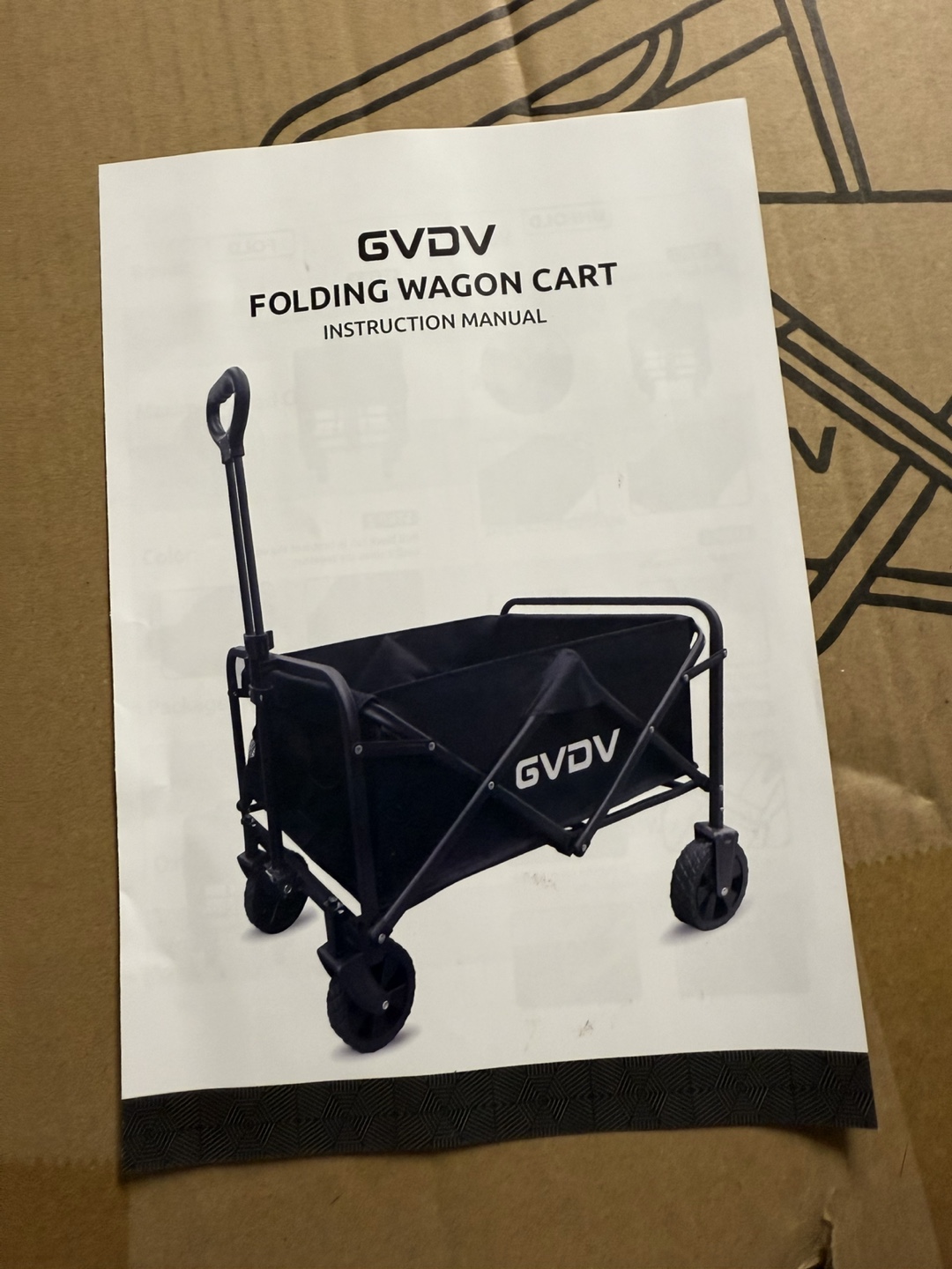 GVDV Folding Wagon Cart - Black - photo 2