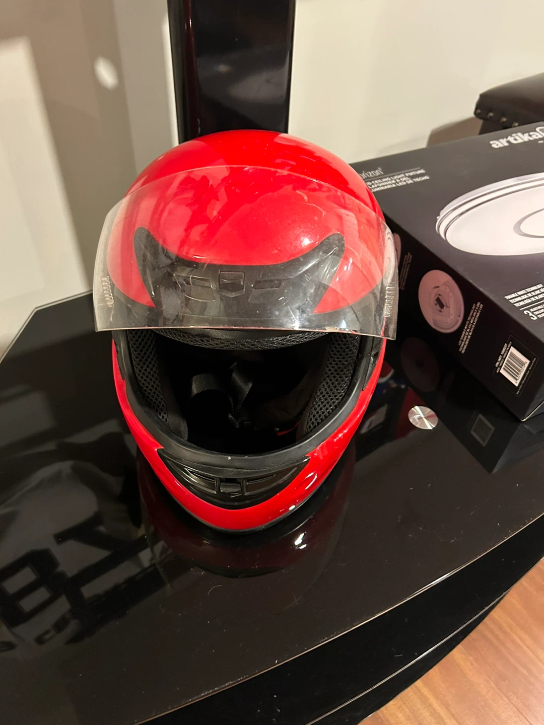 Red Motorcycle Helmet