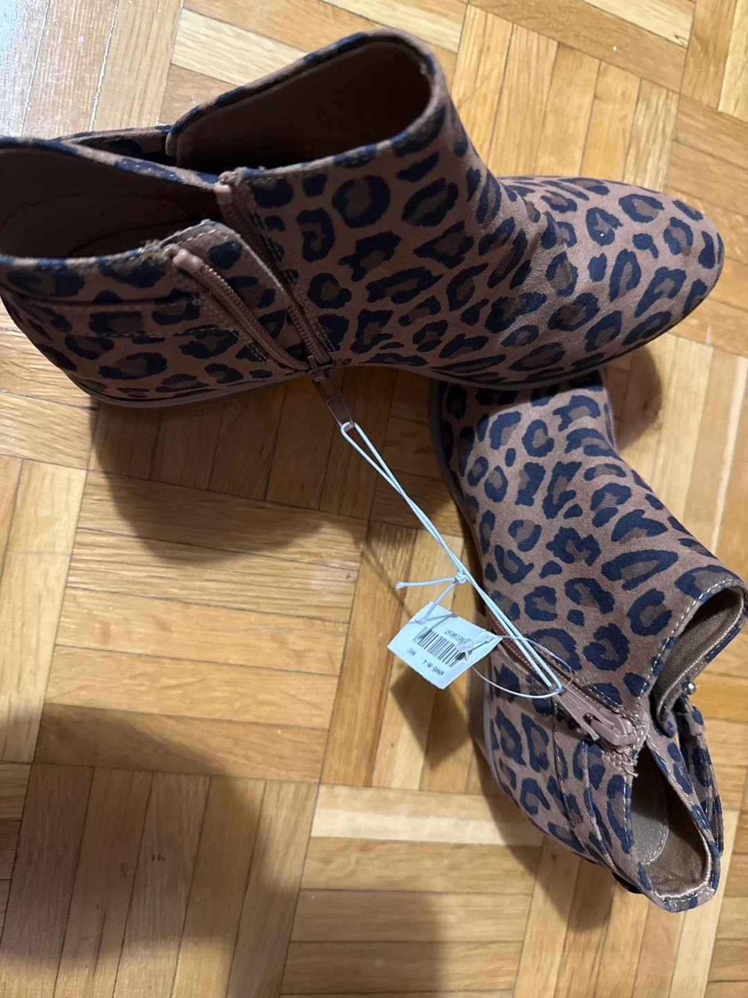 New Leopard Print Ankle Boots - Size 7 thumbnail