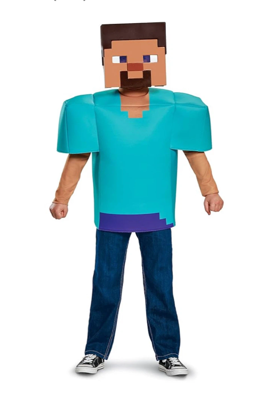 🥕Disguise Minecraft Steve Halloween Costume, Large (10-12yrs)