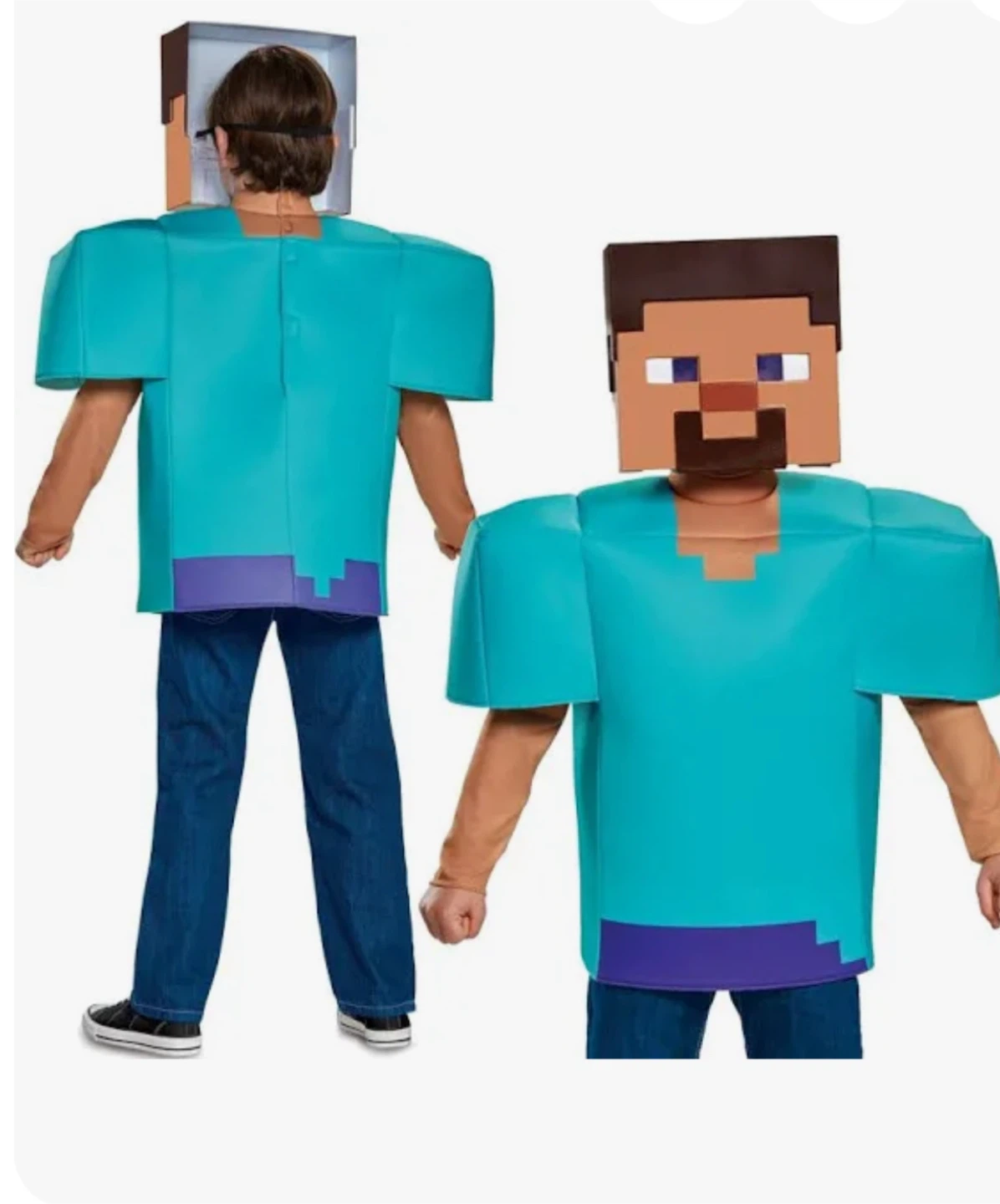 🥕Disguise Minecraft Steve Halloween Costume, Large (10-12yrs) - photo 4