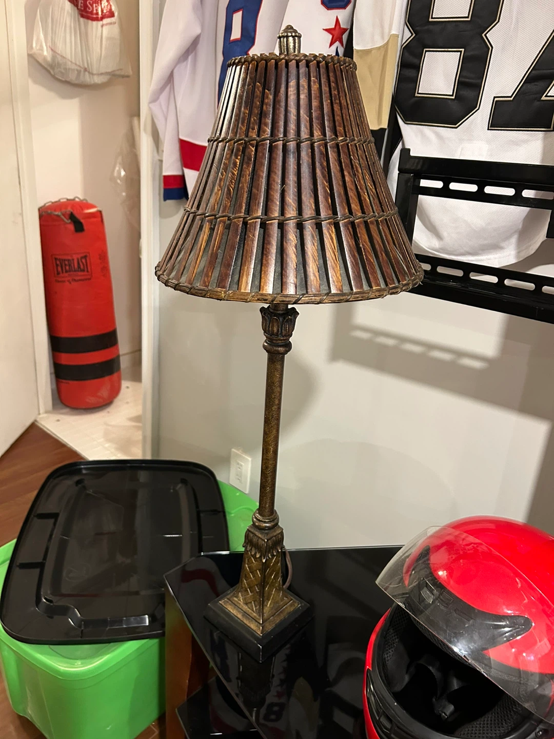 Table Lamp with Woven Shade