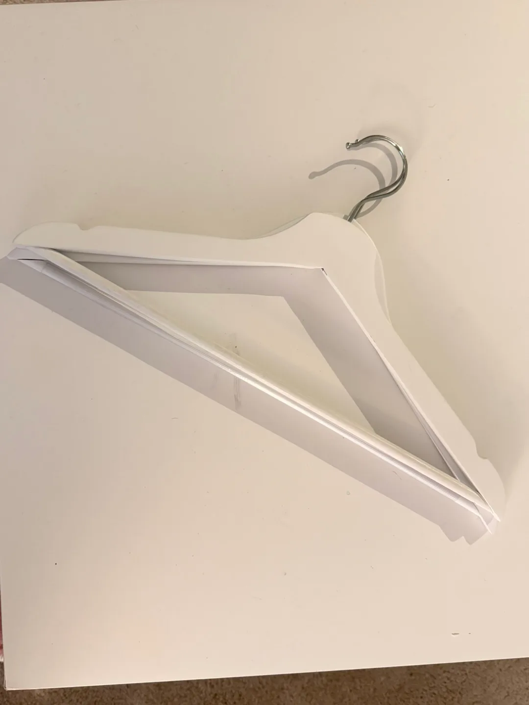 White Wooden Clothes Hanger thumbnail