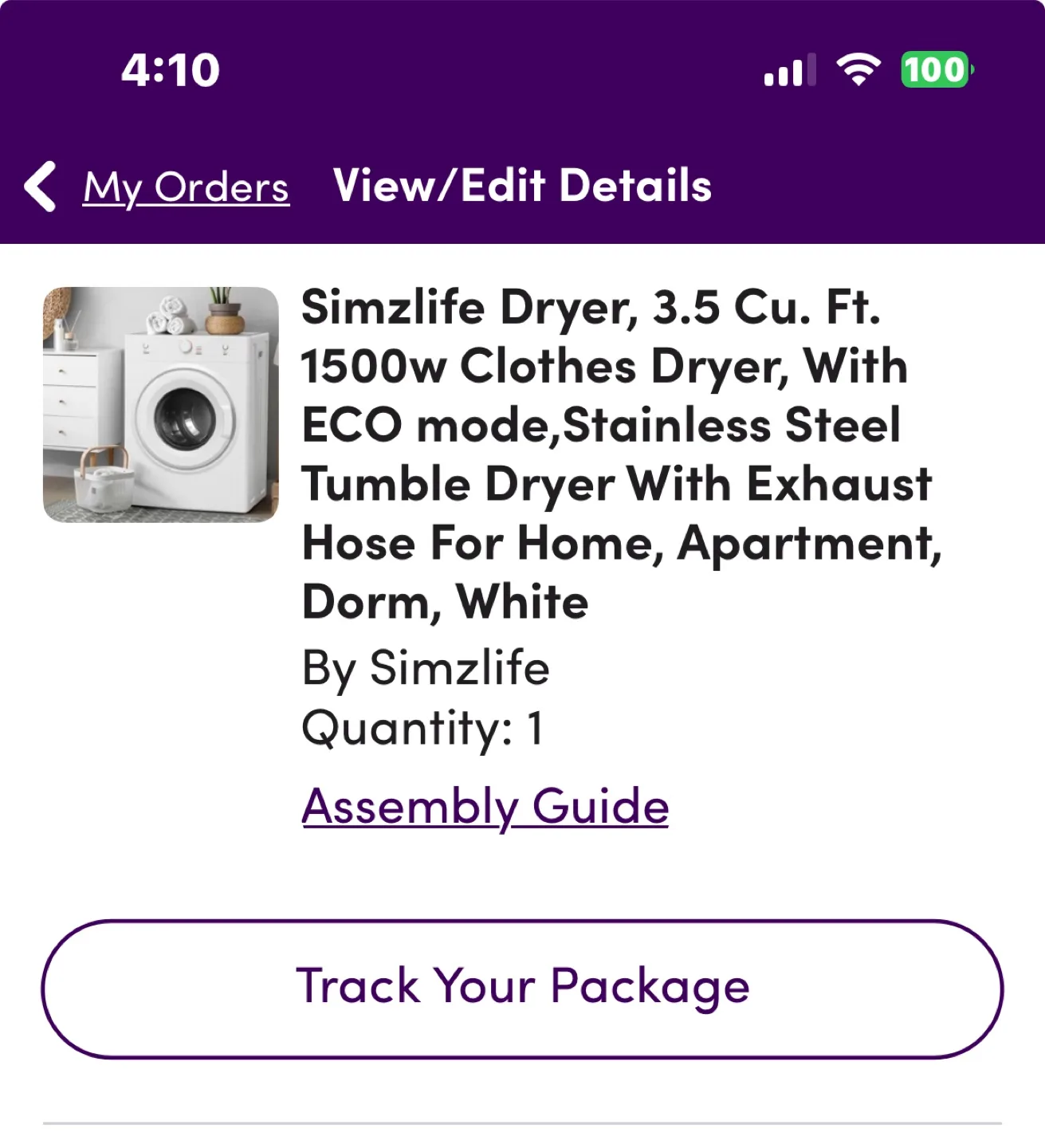 UNOPENED BOX Compact  Clothes Dryer - White image indicator(2)