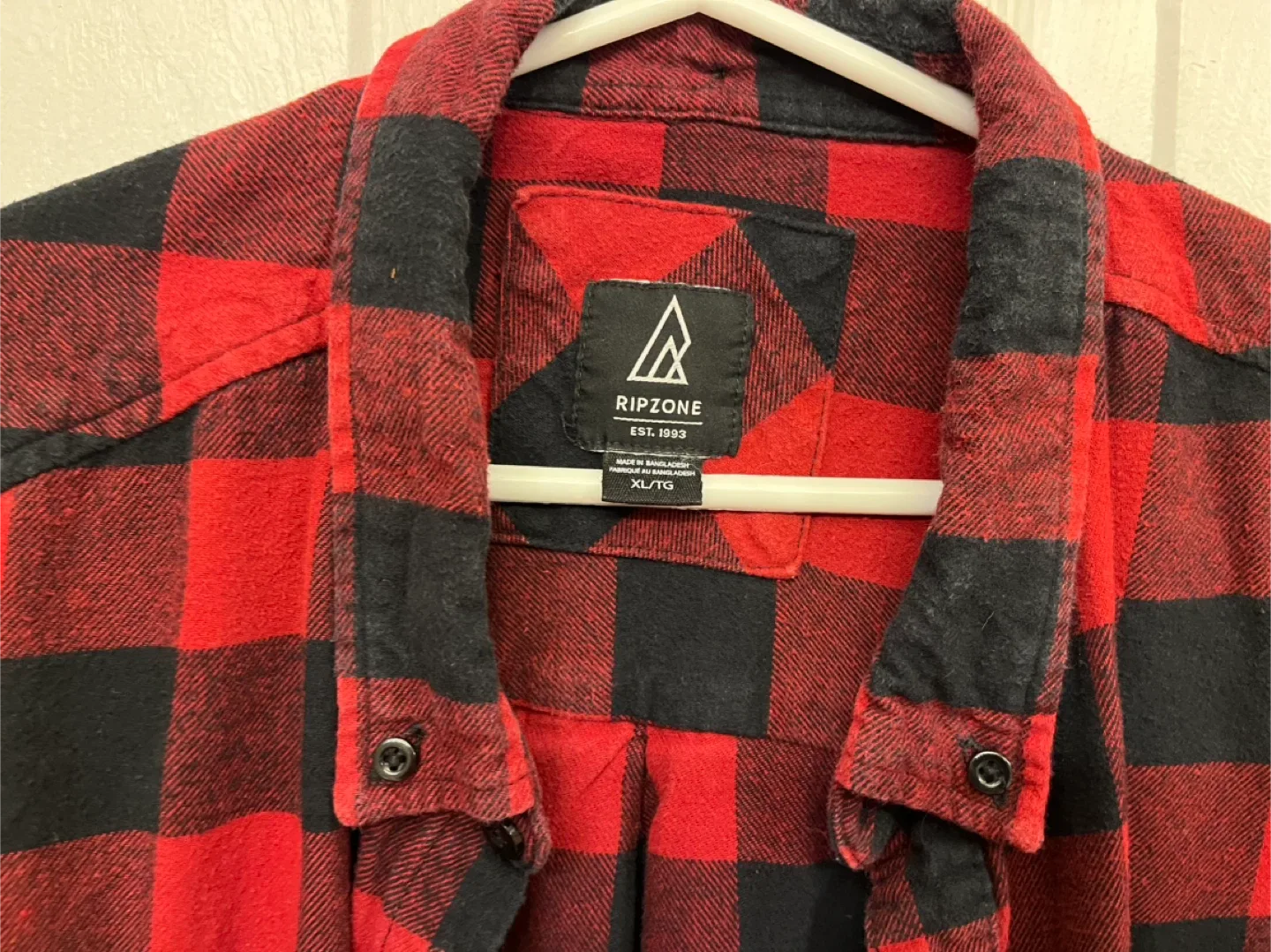 Ladies Ripzone Red and Black Flannel Shirt - XL image indicator(3)
