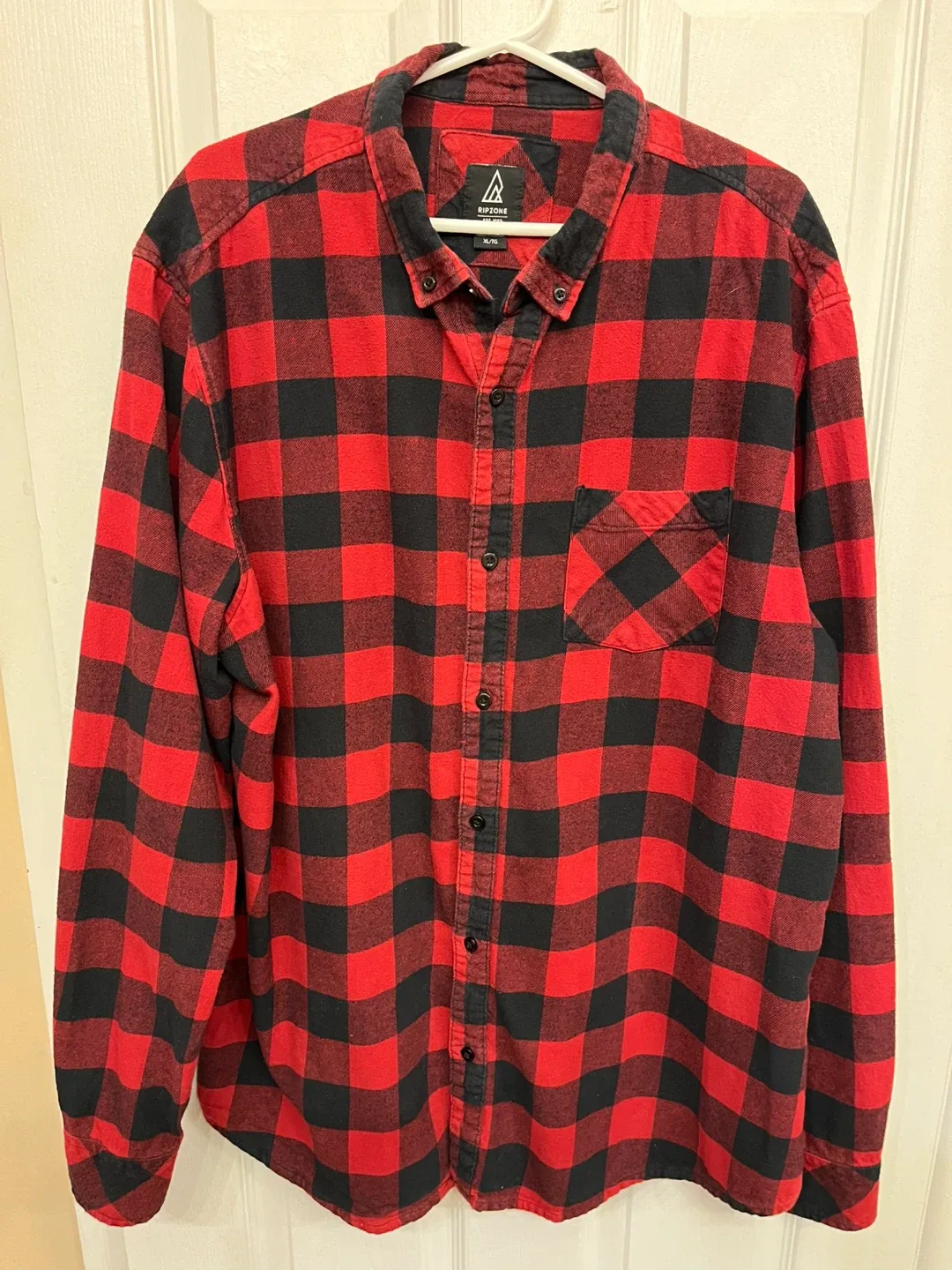 Ladies Ripzone Red and Black Flannel Shirt - XL