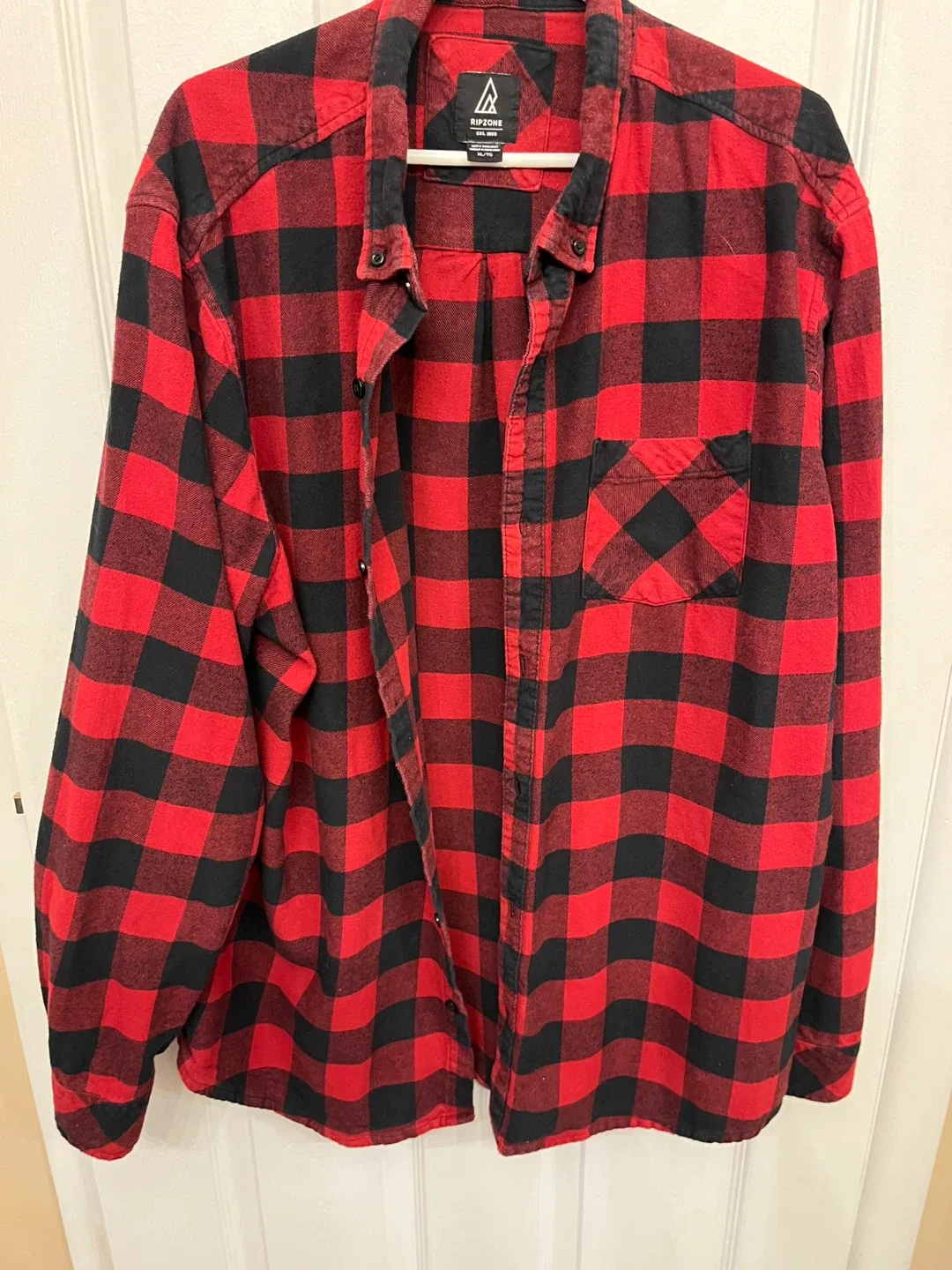 Ladies Ripzone Red and Black Flannel Shirt - XL image indicator(8)