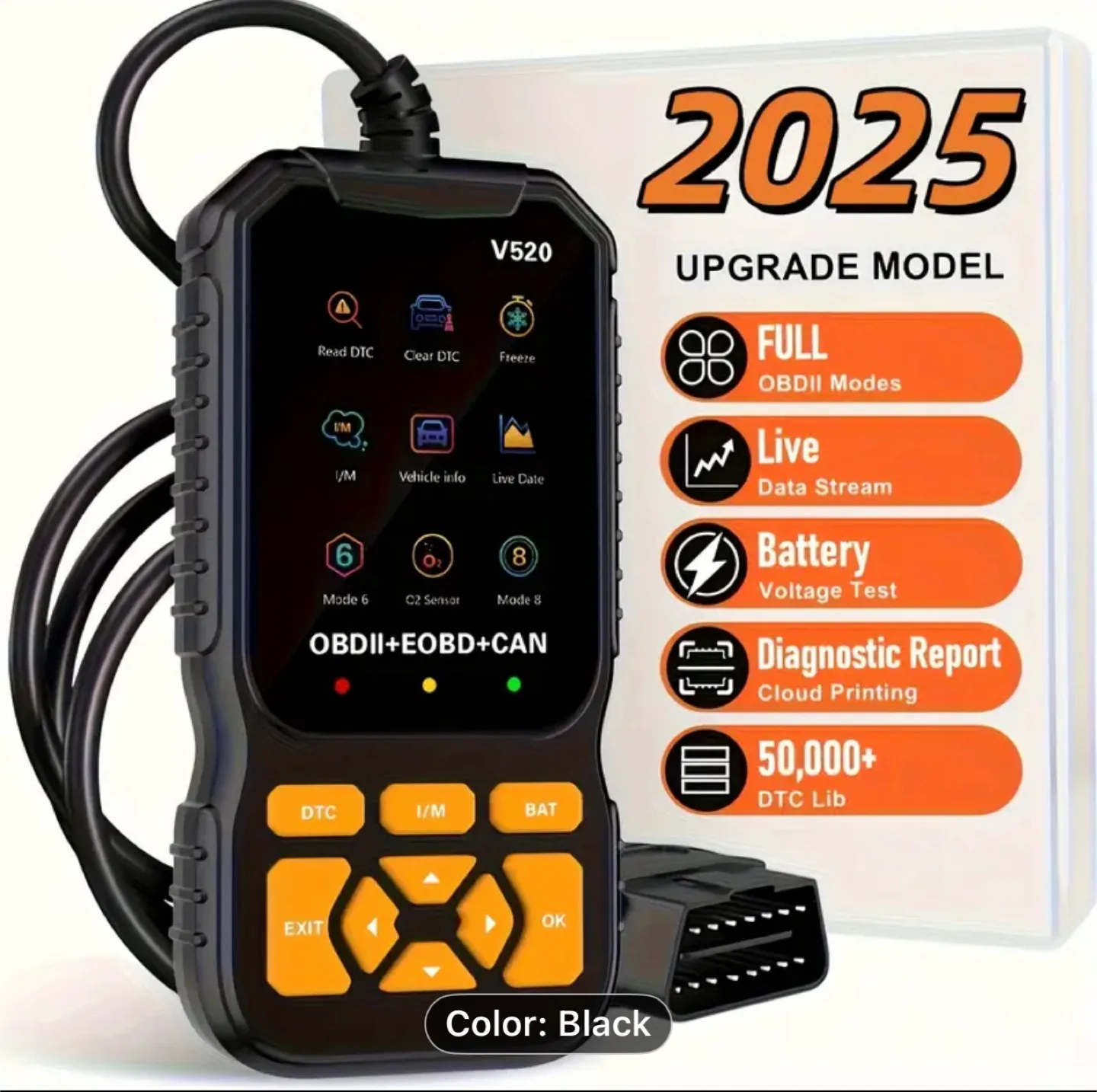 V520 Professional OBD2 Diagnostic Scanner Tool thumbnail
