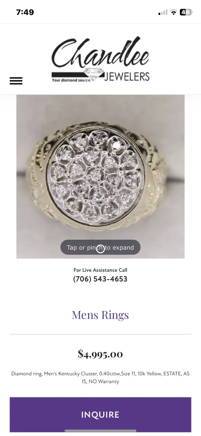 Sokid 10k Gold 2Ct Diamond Ring image indicator(5)