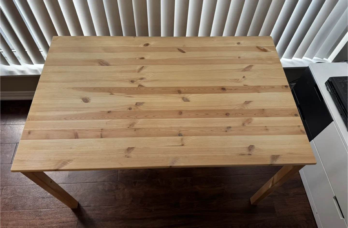 IKEA Solid Wood Dining Table and 2 Chairs with cushions image indicator(4)