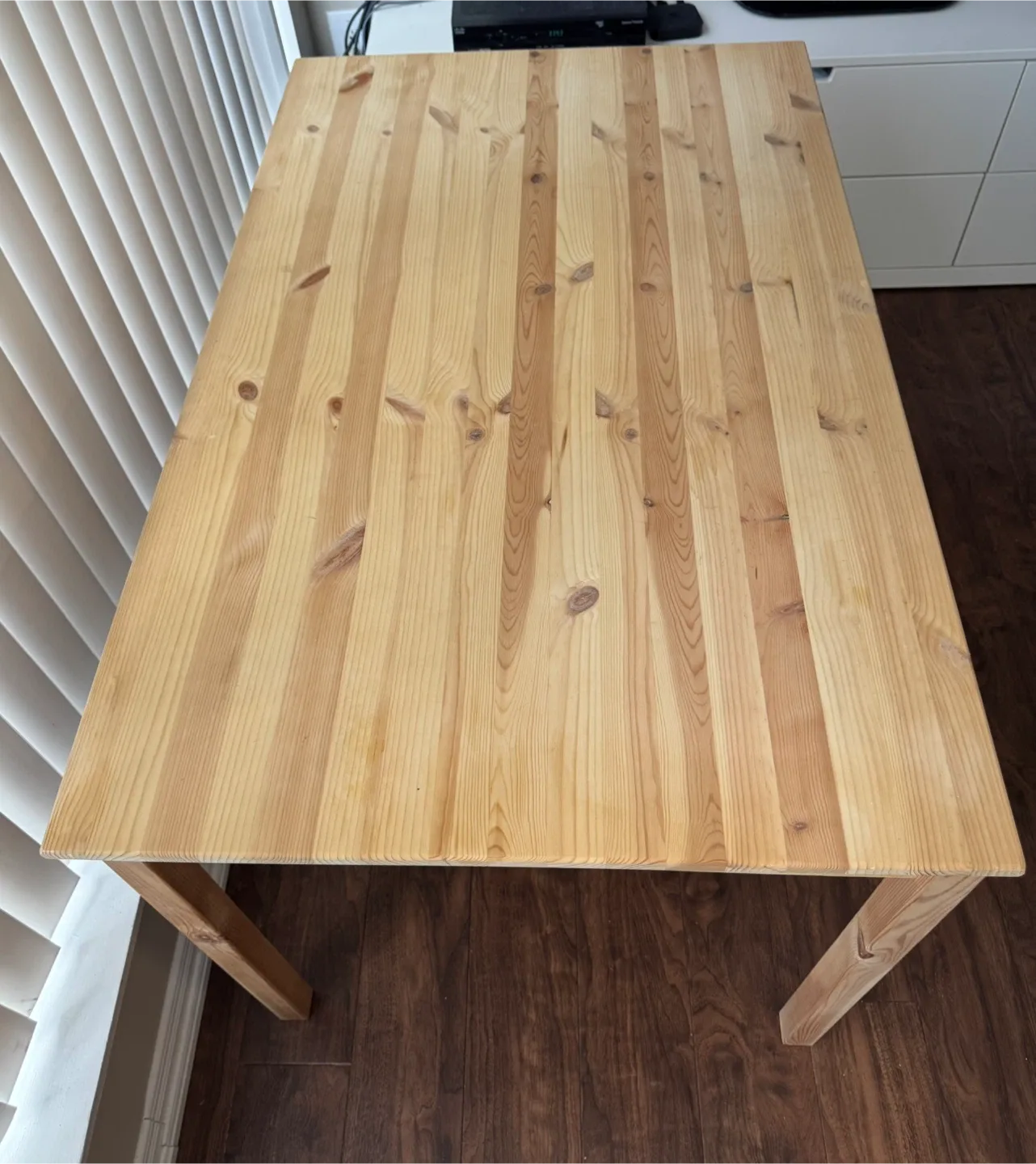 IKEA Solid Wood Dining Table and 2 Chairs with cushions image indicator(3)