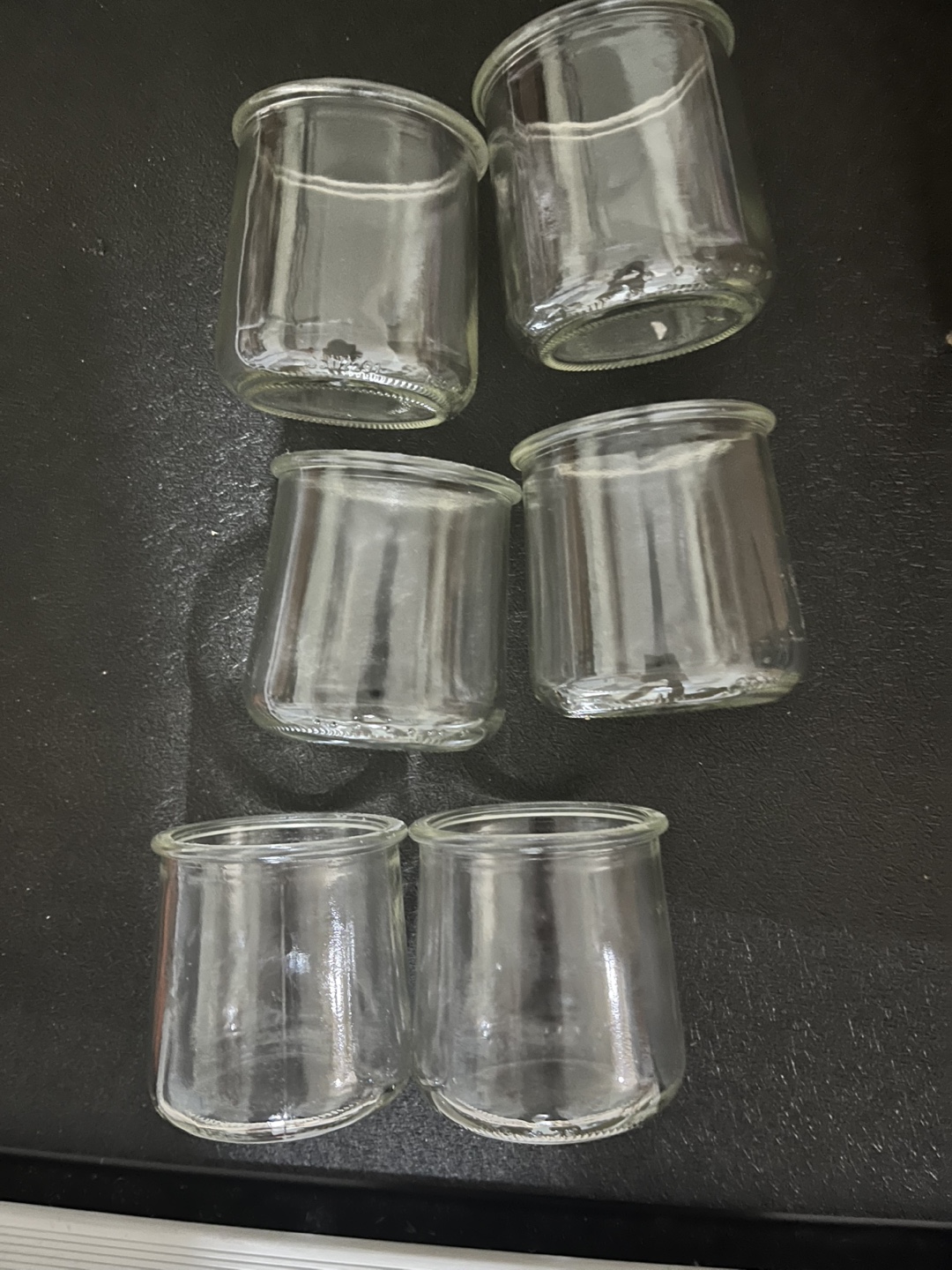 🥕 6 Oui Glass Yogurt jars - photo 2