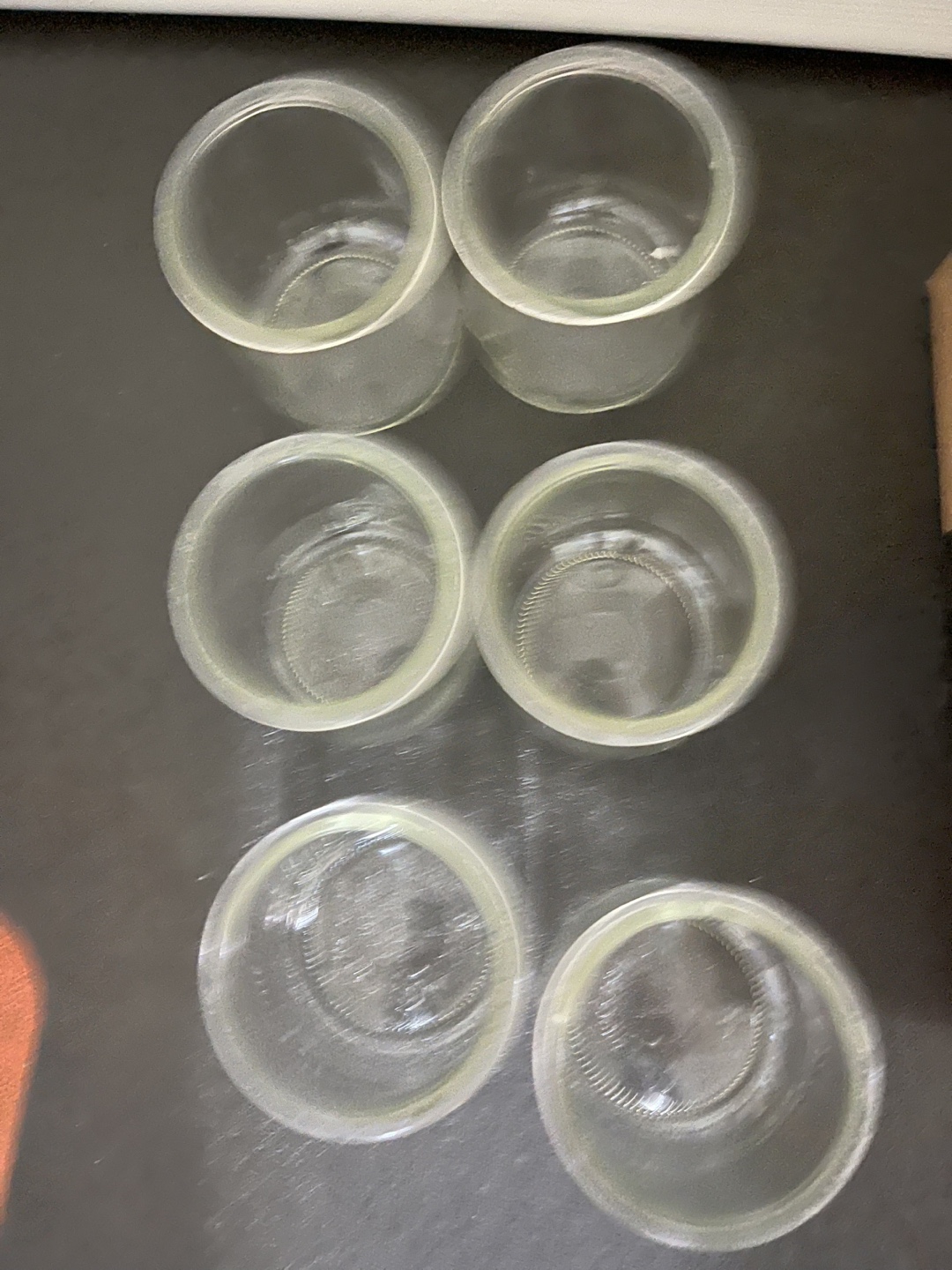 🥕 6 Oui Glass Yogurt jars