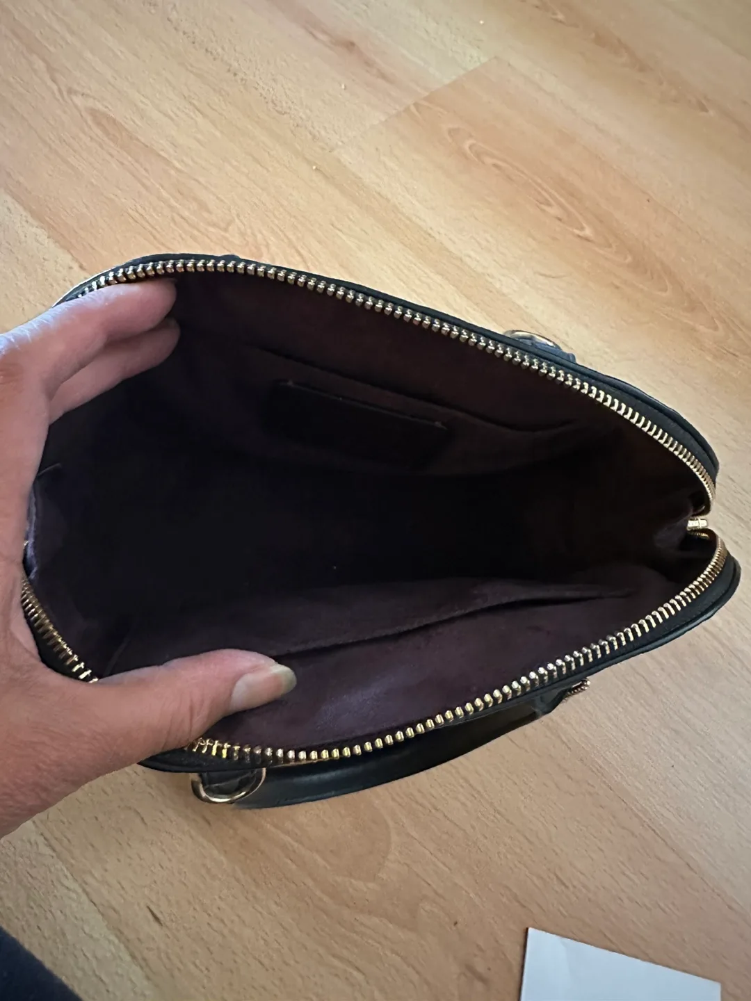 Coach Black Embossed Dome Satchel image indicator(3)