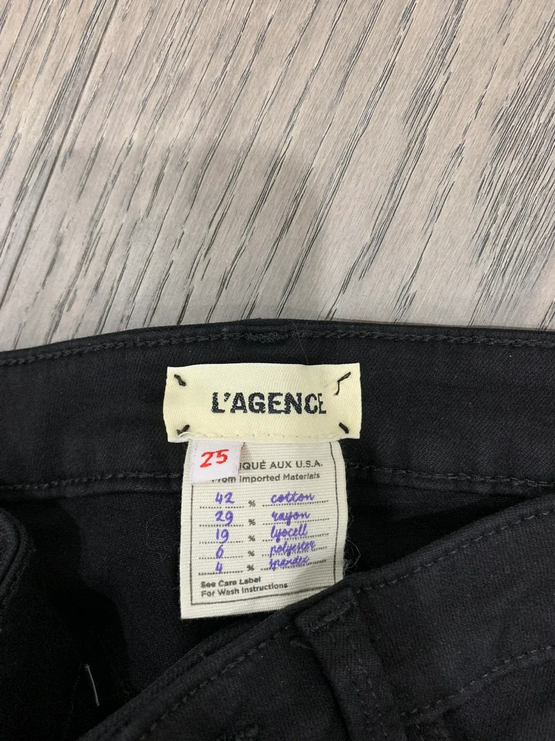L'AGENCE Black Rhinestone Jeans - Size 25 image indicator(4)