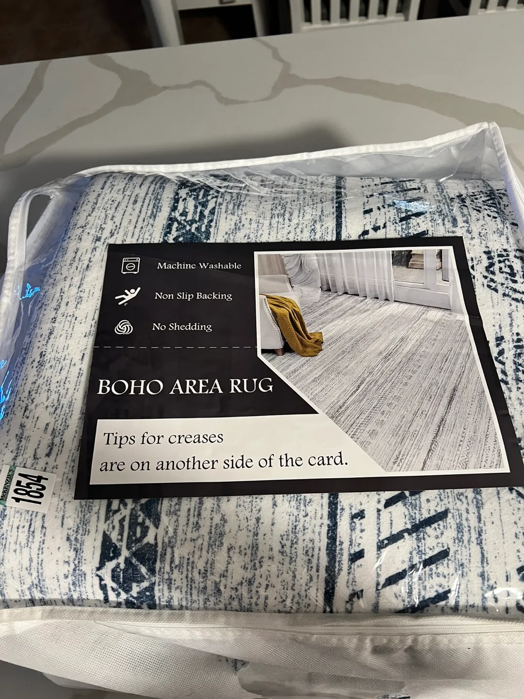 Blue Area Rug 8x10 ft - Machine Washable image indicator(8)