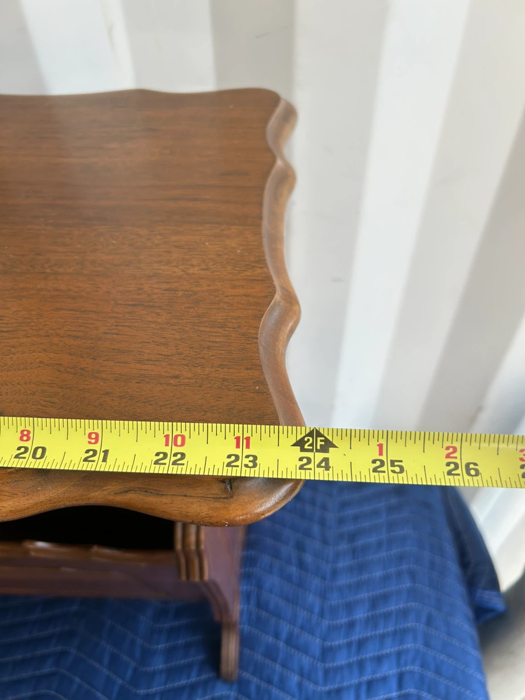 Vintage Wood Magazine Rack End Table - photo 5