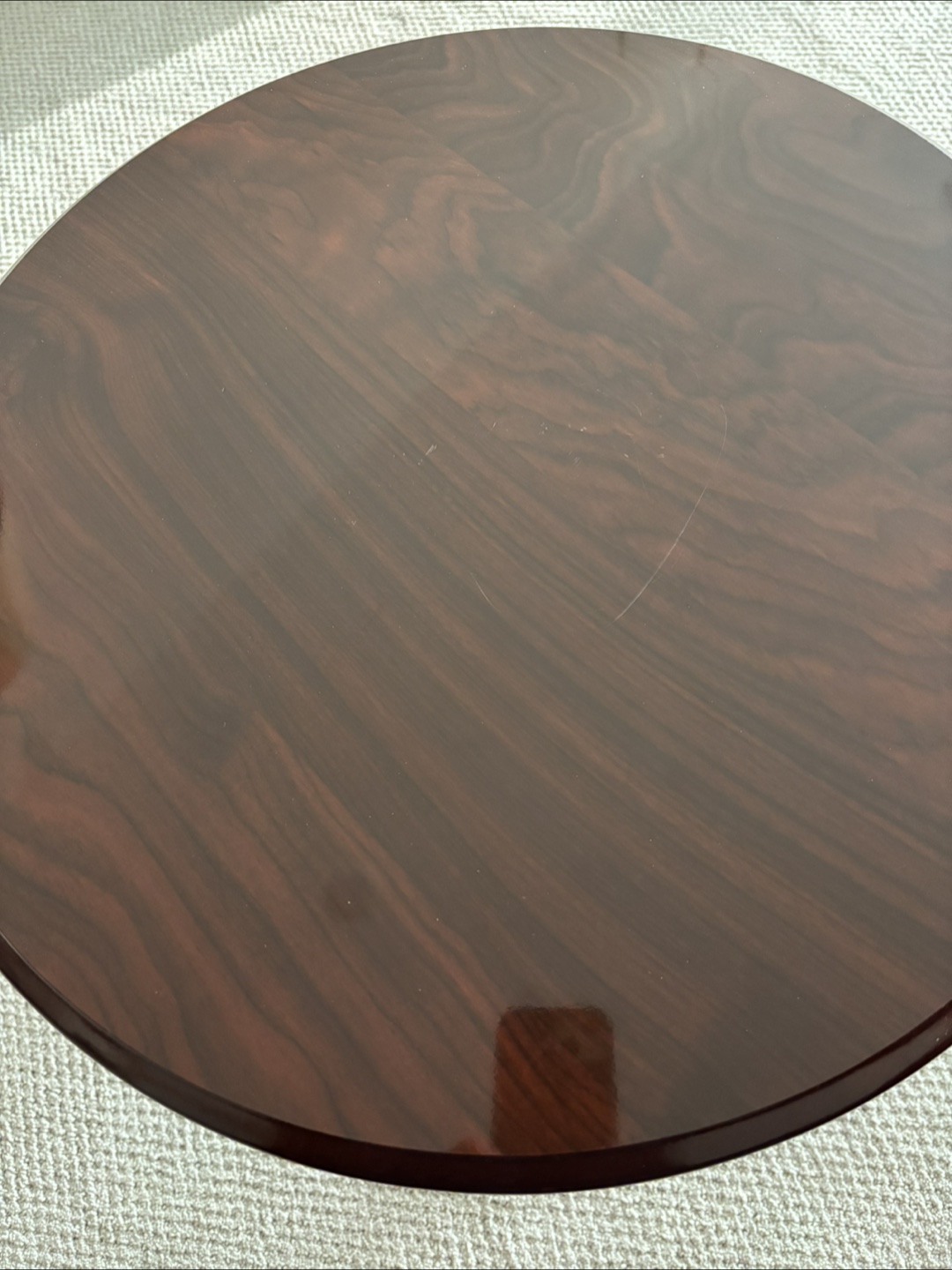 Dark Wood End Table with False Drawer - photo 2