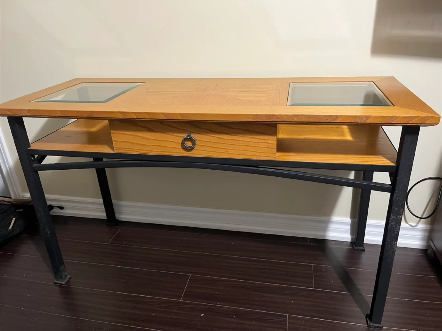 Wood & Glass Console Table thumbnail
