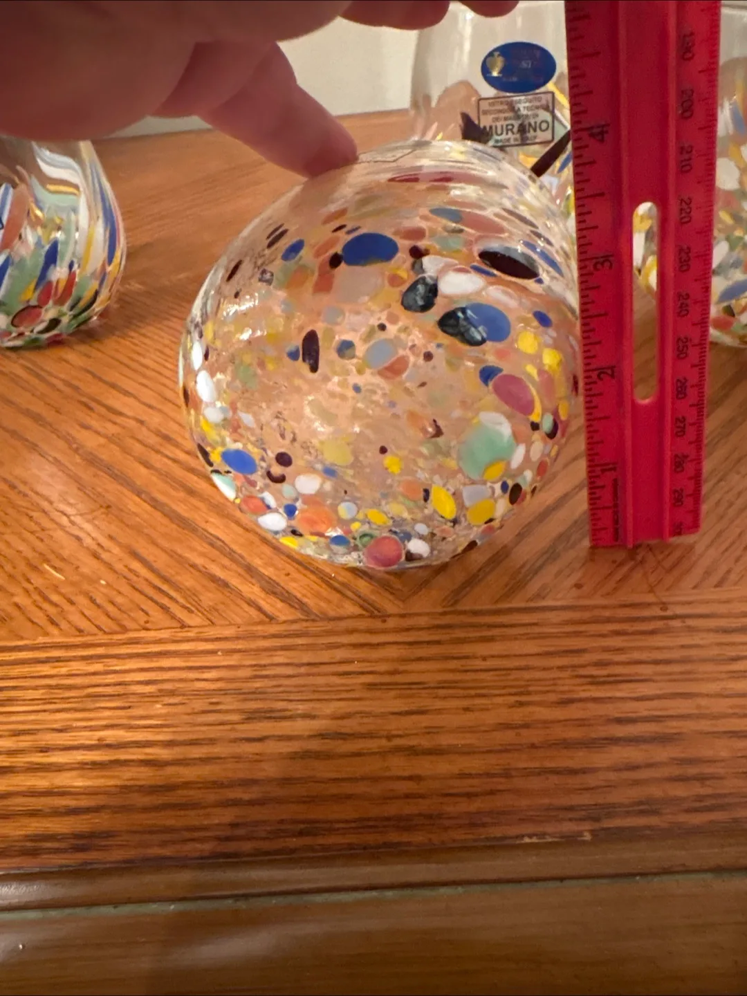 Murano White Cristal Hand Made in Italy Glasses (Set of 4) image indicator(4)