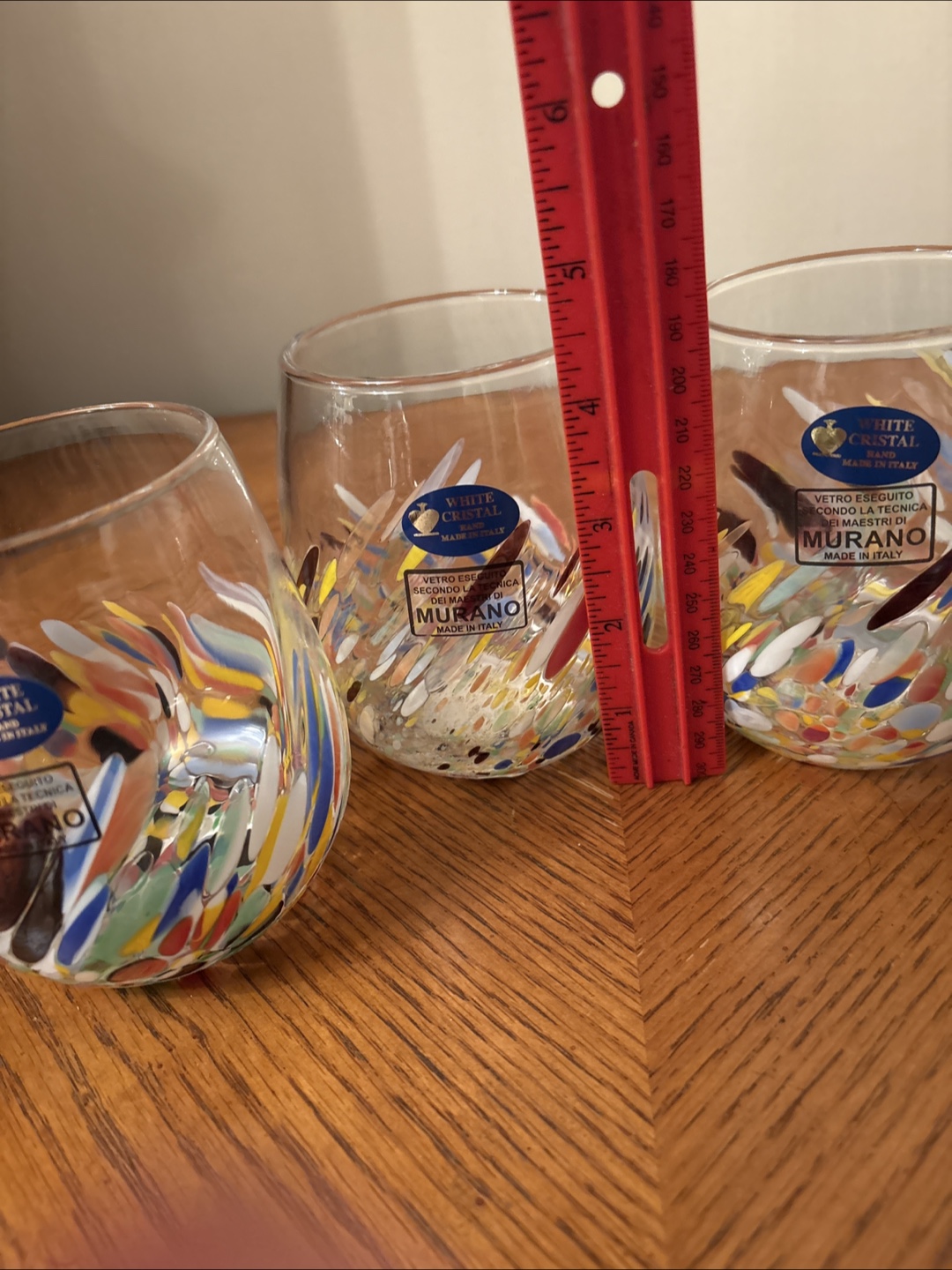 Murano White Cristal Hand Made in Italy Glasses (Set of 4) - photo 2