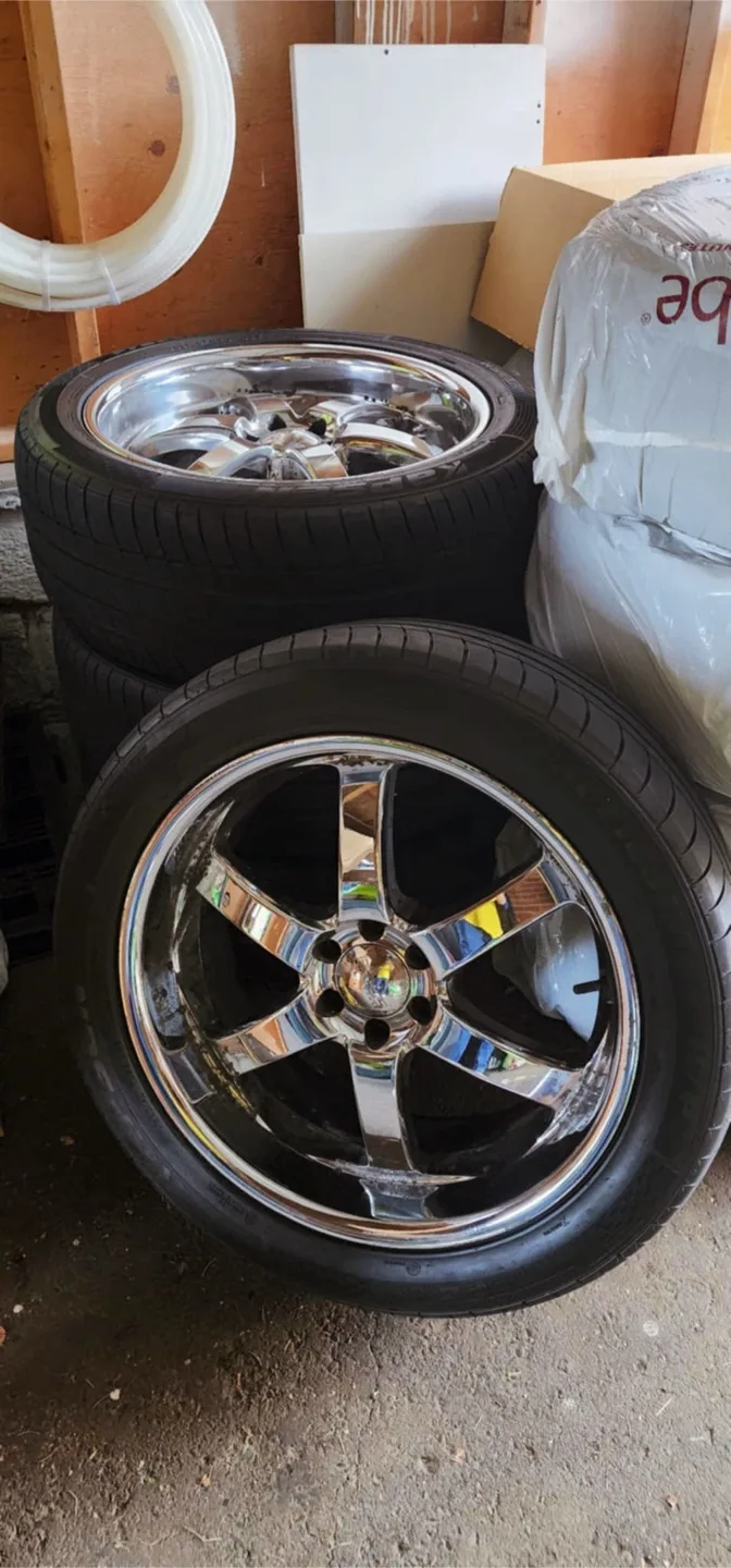 For Sale: BOSS Chrome Rims with Tires – 265/45/20 thumbnail