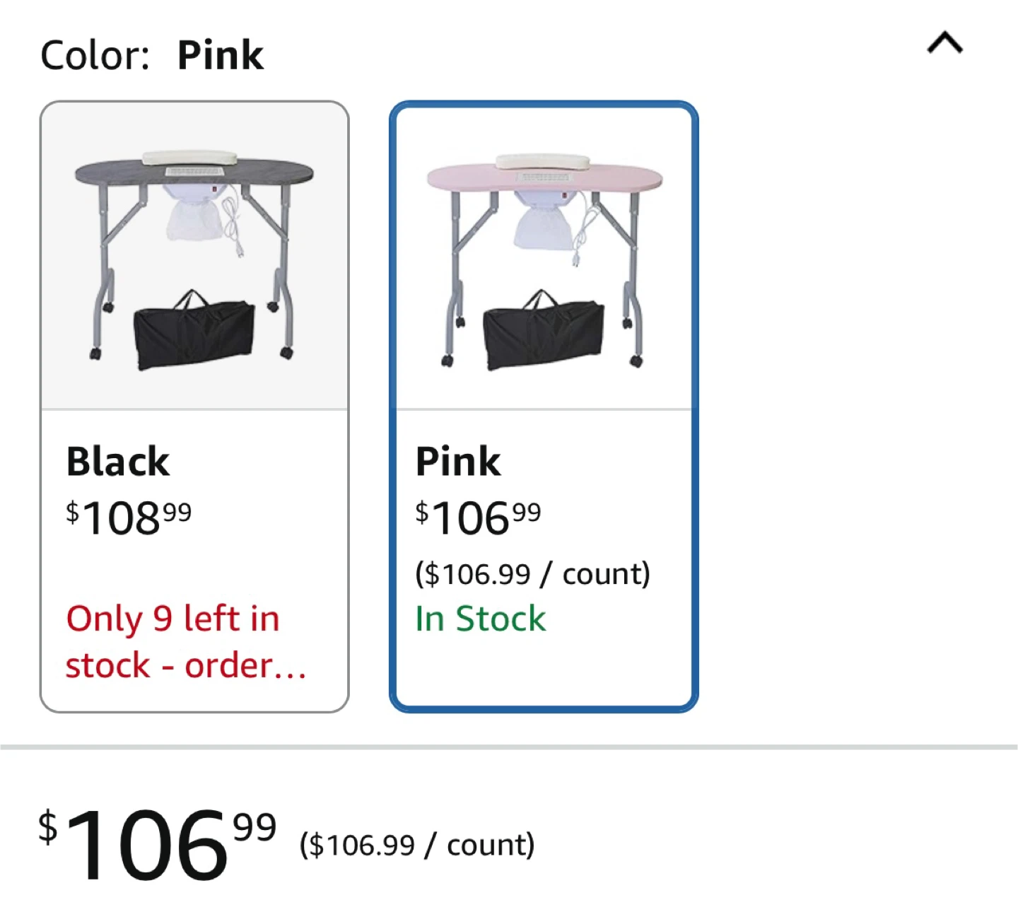 Portable Manicure Table Foldable Nail Desk - Pink 🥕 - photo 4