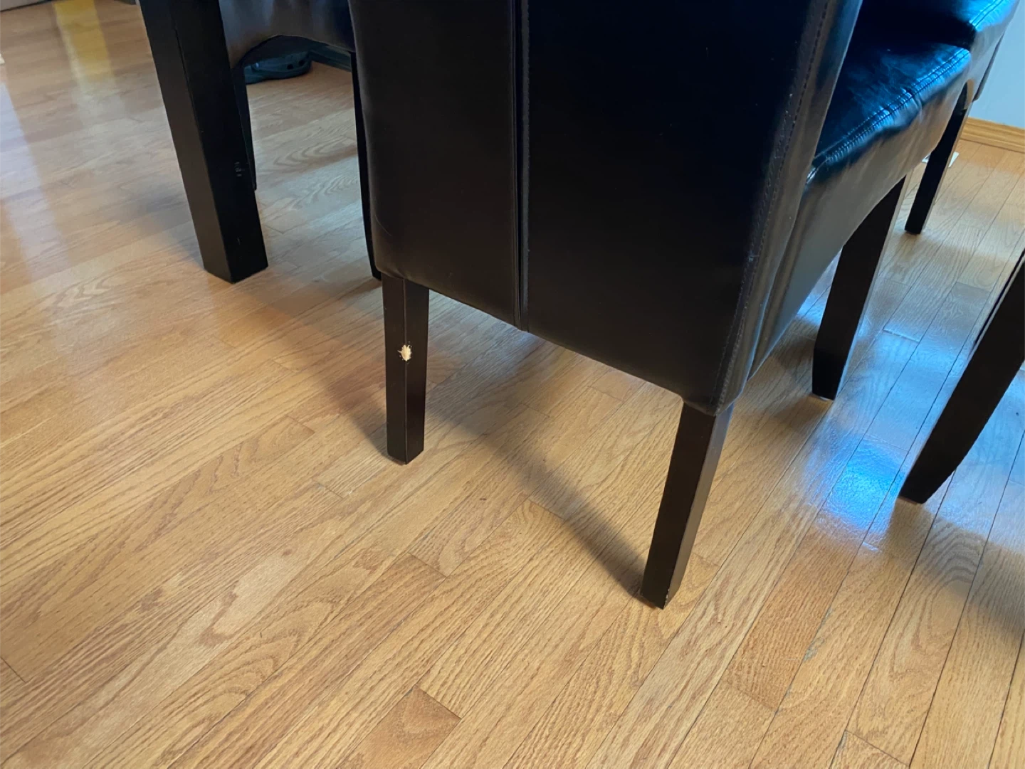 Dining Table with 4 Chairs - Black Marble - photo 4