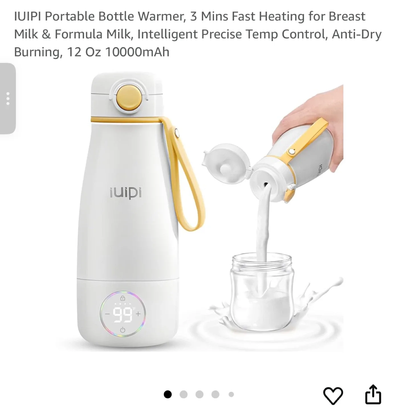 New IUIPI Portable Bottle Warmer 12 Oz image indicator(2)