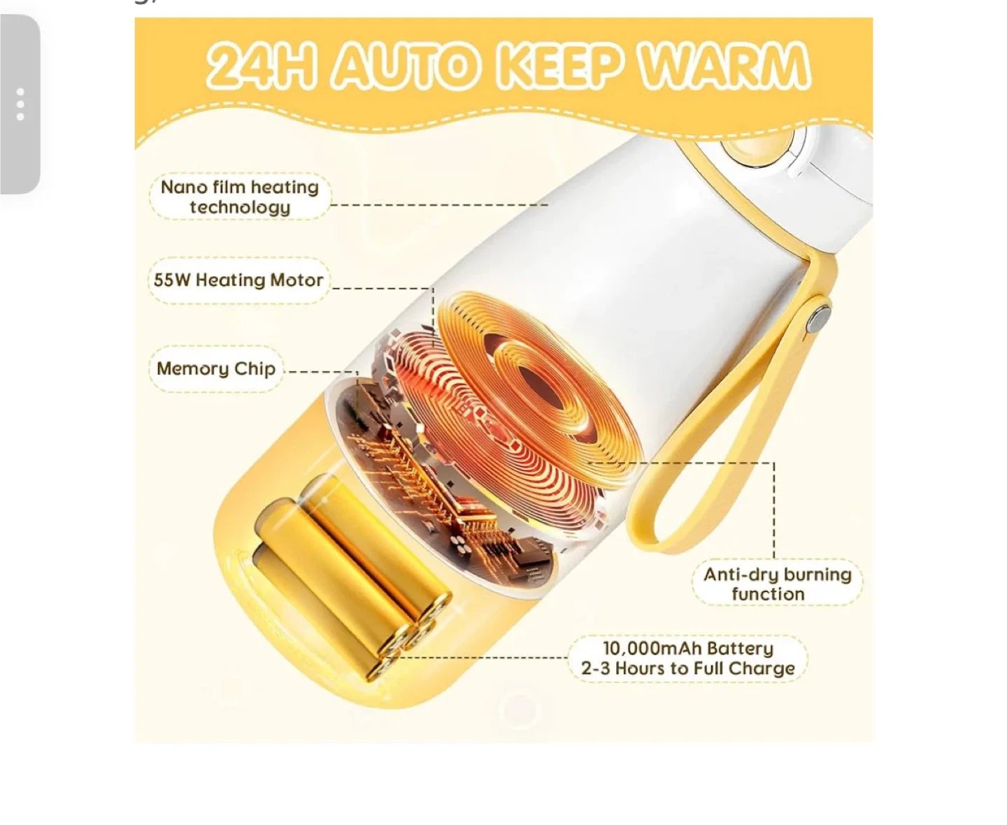 New IUIPI Portable Bottle Warmer 12 Oz image indicator(4)