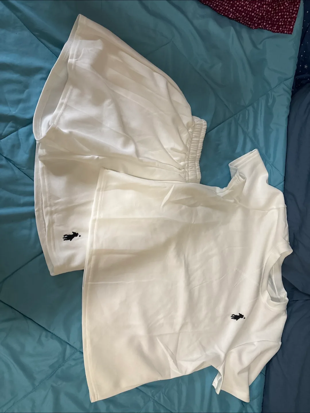 Polo Ralph Lauren White T-Shirt & Shorts Set🥕 thumbnail