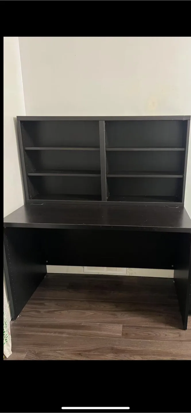 Black Desk with Hutch thumbnail