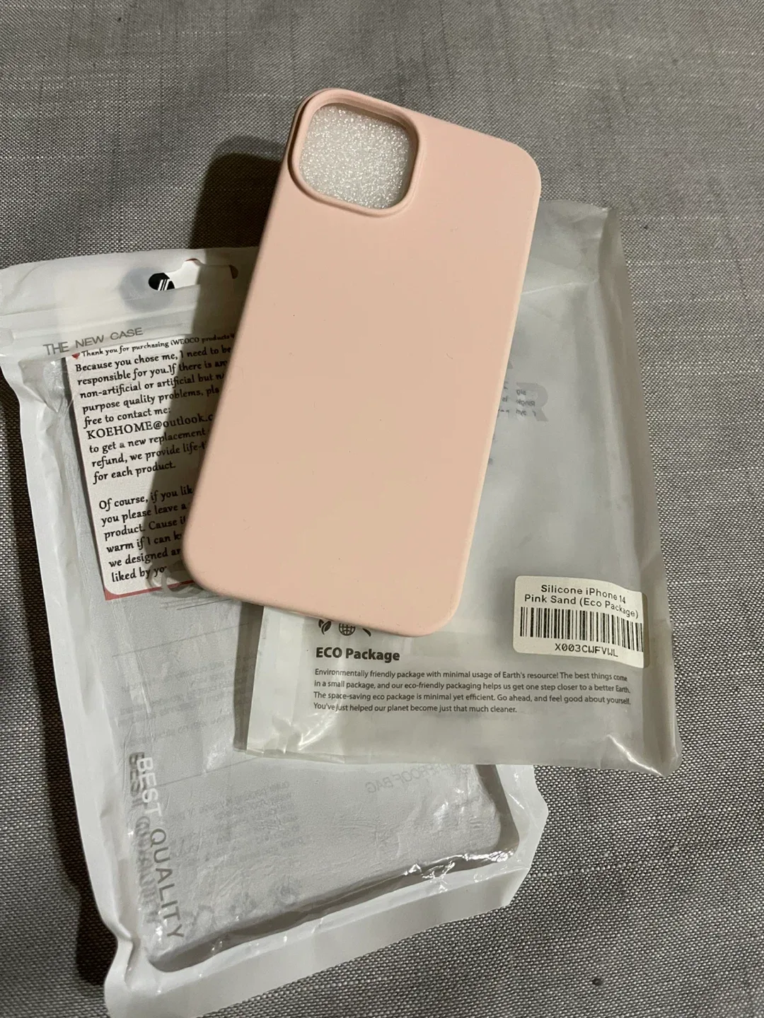 New Silicone iPhone 14 Case - Pink Sand thumbnail