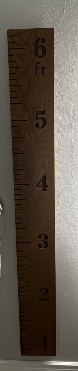 Wooden Growth Chart - Track Your Little One's Height!