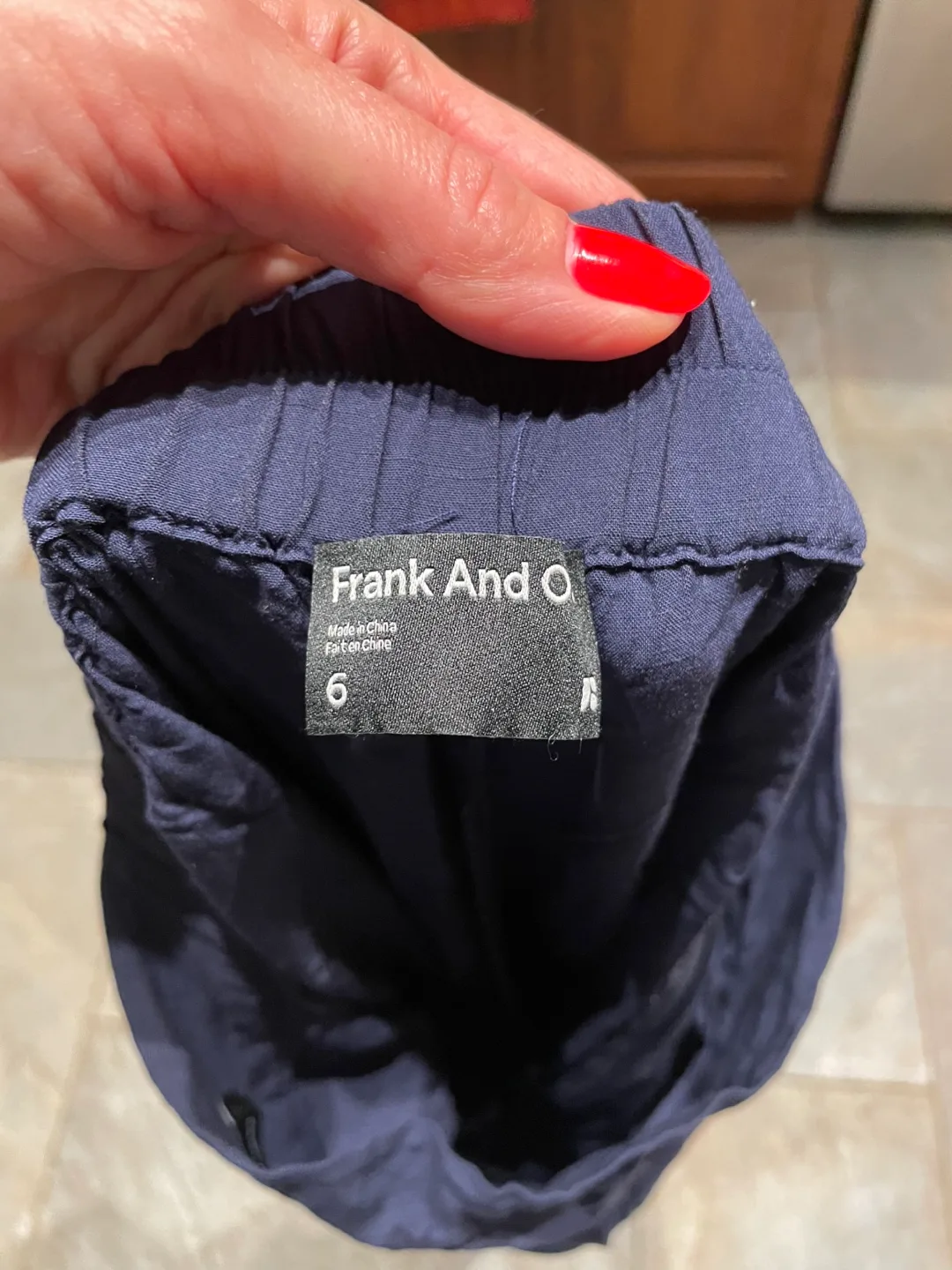 Frank And Oak Navy Blue Pants - Size 6 image indicator(3)