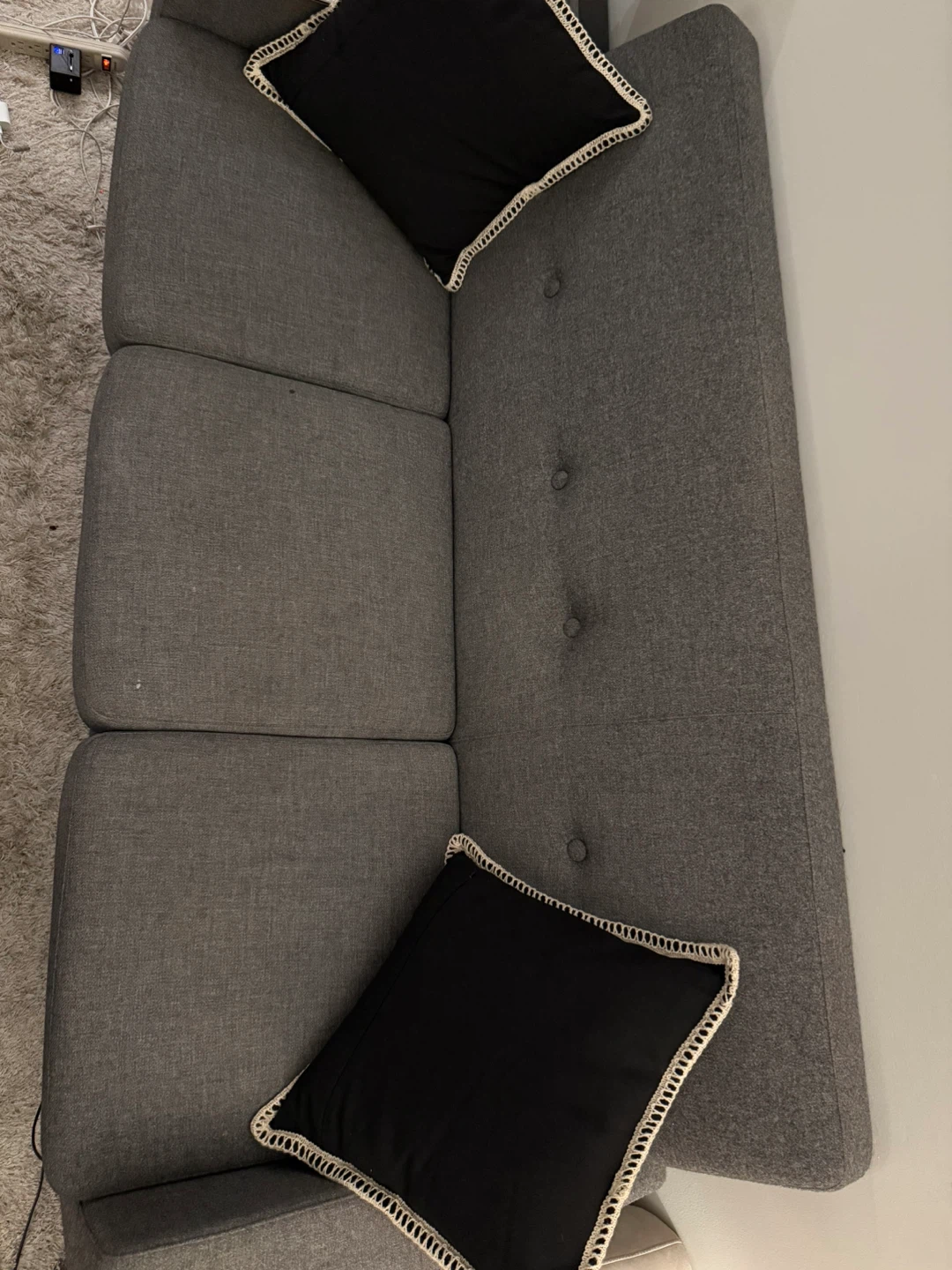 Grey 3-Seater Sofa - photo 4