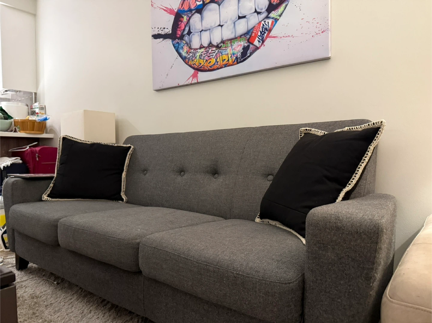 Grey 3-Seater Sofa