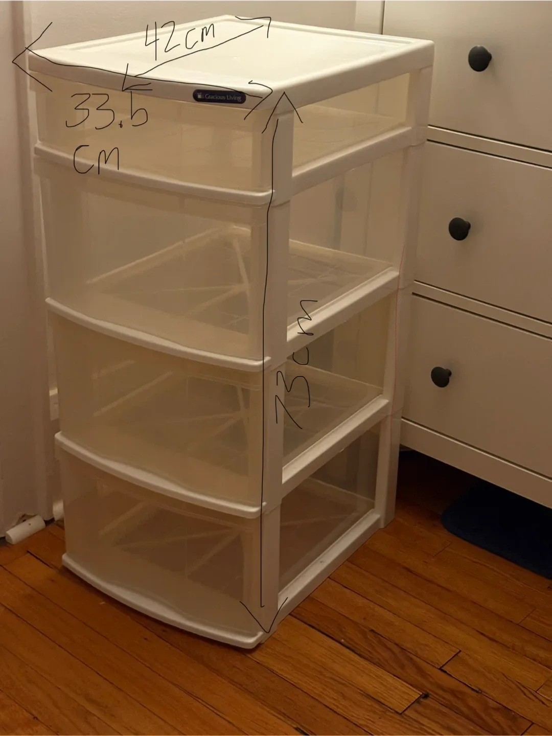 Gracious Living 4-Drawer Storage Tower thumbnail