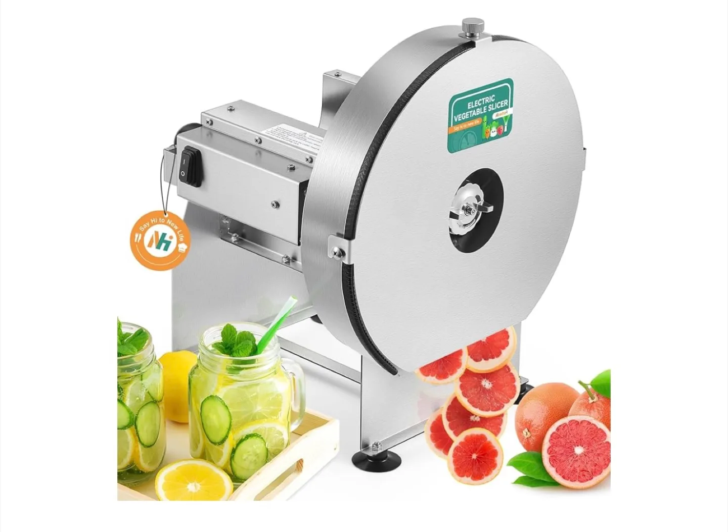 Electric Vegetable Slicer 0-0.4" Thickness Adjustable thumbnail