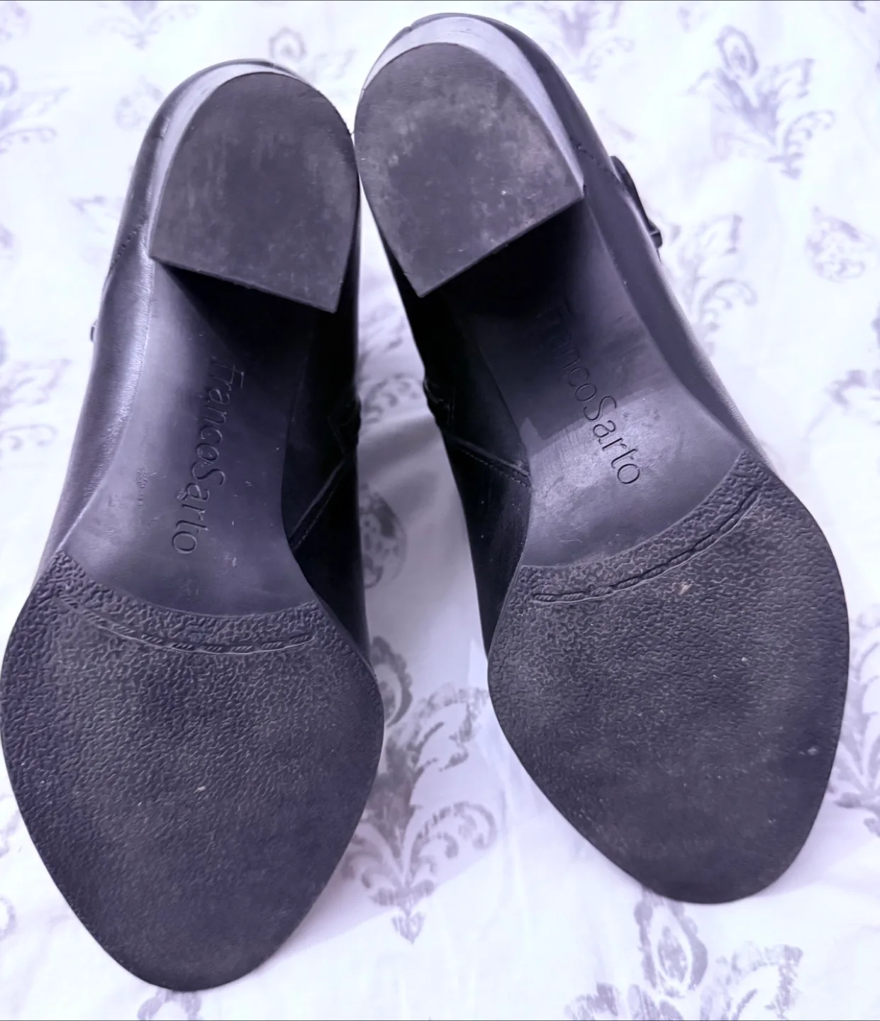 Franco Sarto Black Leather Ankle Boots image indicator(6)