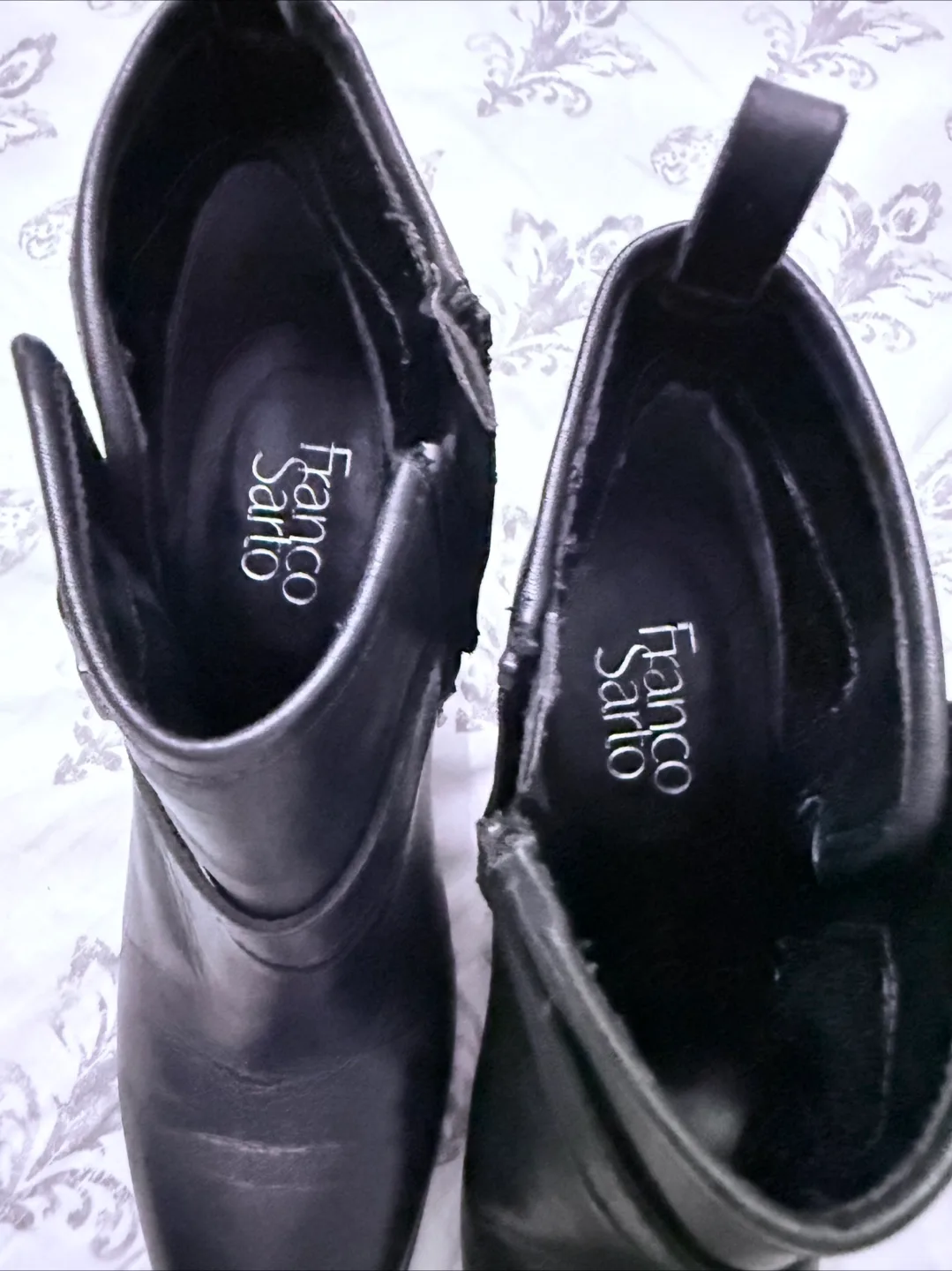 Franco Sarto Black Leather Ankle Boots image indicator(4)