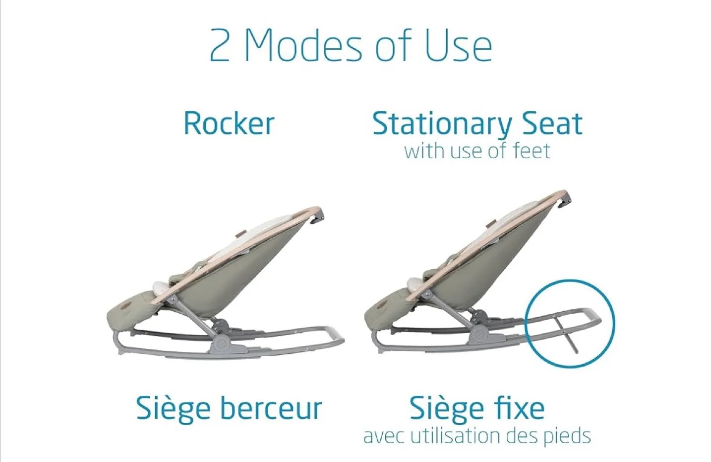 Maxi-Cosi 2-in-1 Kori Rocker, folds flat, travel, washable image indicator(8)