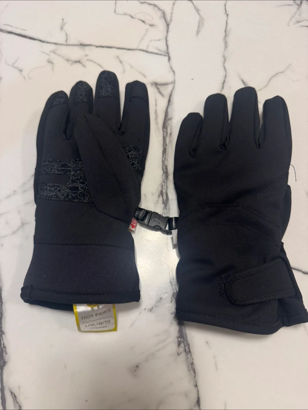 Hot Paws Kids Gloves L/XL, Black image indicator(2)