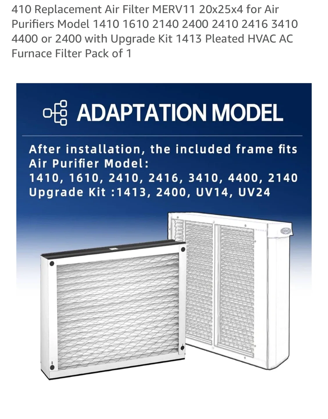 410 Replacement Air Filter MERV11 16x25x4 image indicator(7)
